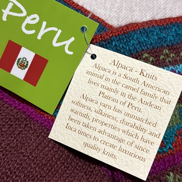 NWT Gloves-Made in Peru-100% Alpaca Yarn-Wmn Sz Sm-Bright Colors-Lightweight - Picture 7 of 10